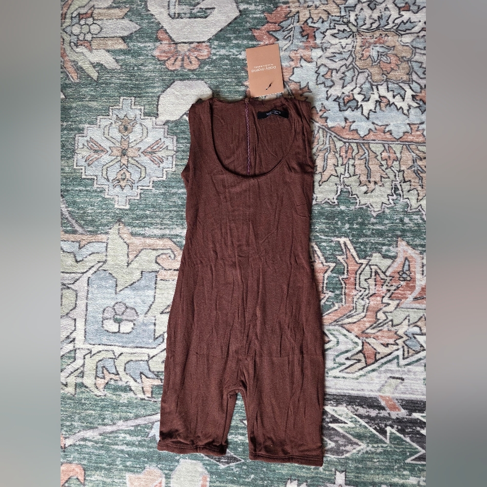 Brown Sleeveless Jumpsuit